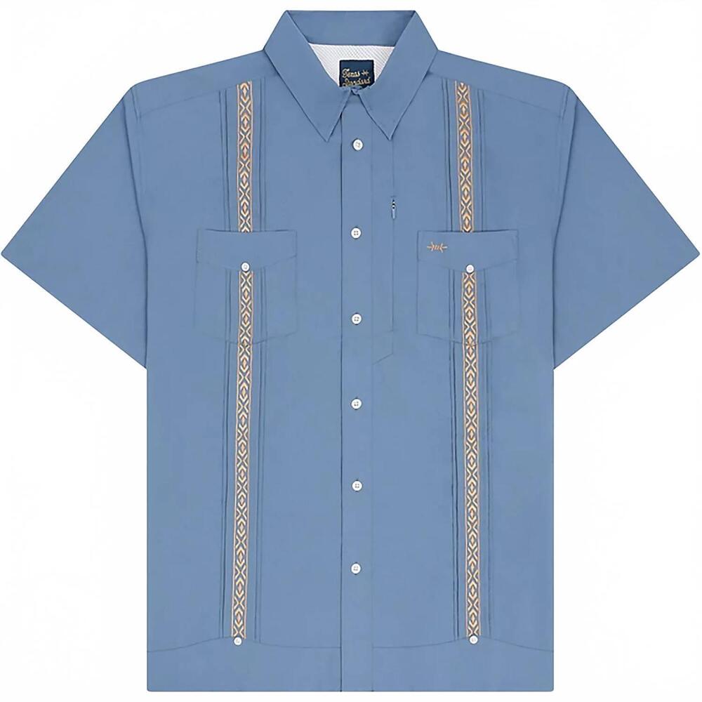 NEW TEXAS STANDARD men's libre guayabera fishing shirt in estrella